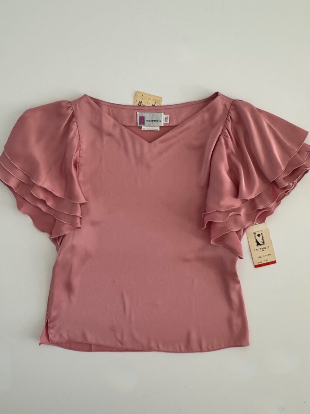 Vintage 1979 Pink Blouse by 'Prophecy'- (Sz 3/4) w/ Original Tags!